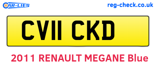 CV11CKD are the vehicle registration plates.