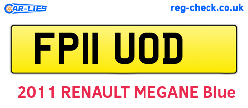 FP11UOD are the vehicle registration plates.