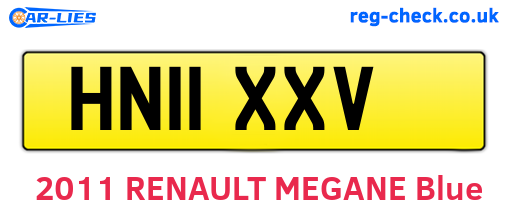 HN11XXV are the vehicle registration plates.
