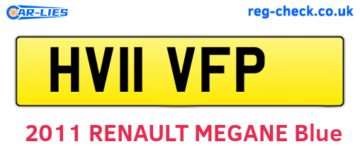 HV11VFP are the vehicle registration plates.