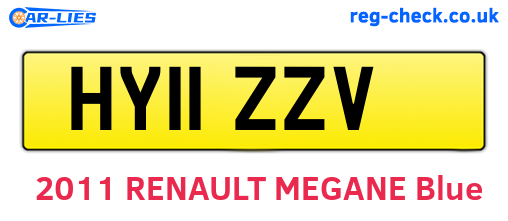 HY11ZZV are the vehicle registration plates.
