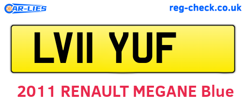 LV11YUF are the vehicle registration plates.