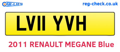 LV11YVH are the vehicle registration plates.