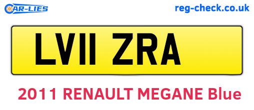 LV11ZRA are the vehicle registration plates.