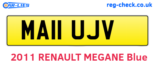MA11UJV are the vehicle registration plates.