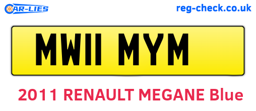 MW11MYM are the vehicle registration plates.