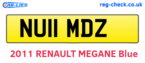 NU11MDZ are the vehicle registration plates.