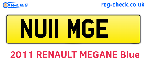 NU11MGE are the vehicle registration plates.