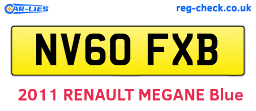NV60FXB are the vehicle registration plates.