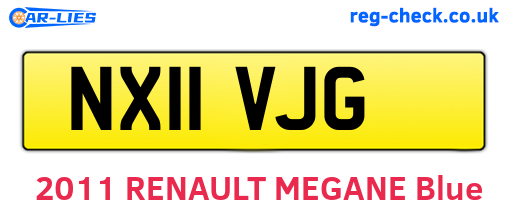 NX11VJG are the vehicle registration plates.