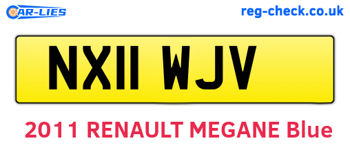 NX11WJV are the vehicle registration plates.