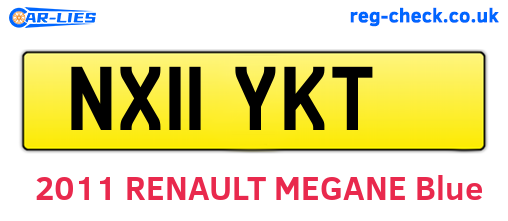 NX11YKT are the vehicle registration plates.