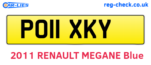 PO11XKY are the vehicle registration plates.