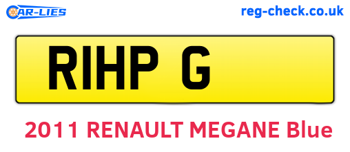 R1HPG are the vehicle registration plates.