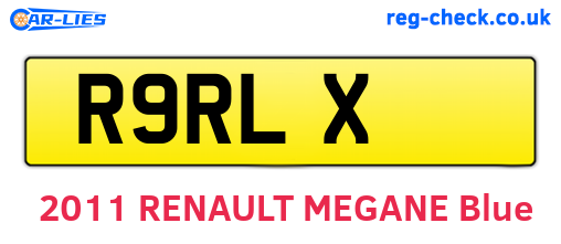 R9RLX are the vehicle registration plates.