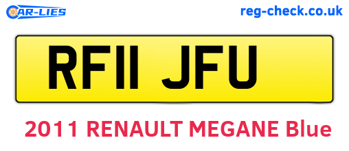 RF11JFU are the vehicle registration plates.