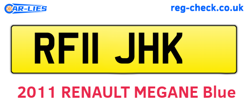 RF11JHK are the vehicle registration plates.