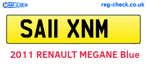 SA11XNM are the vehicle registration plates.