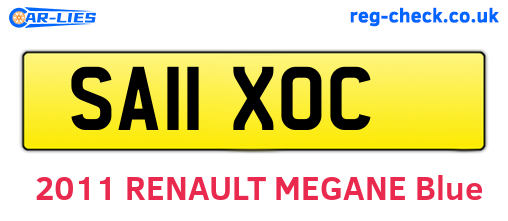 SA11XOC are the vehicle registration plates.