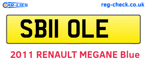 SB11OLE are the vehicle registration plates.