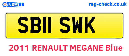 SB11SWK are the vehicle registration plates.