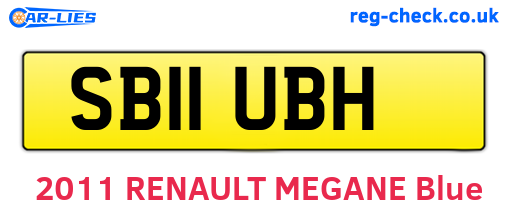 SB11UBH are the vehicle registration plates.