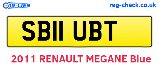 SB11UBT are the vehicle registration plates.