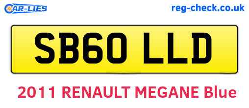SB60LLD are the vehicle registration plates.
