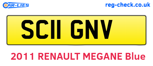 SC11GNV are the vehicle registration plates.