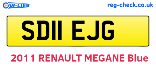 SD11EJG are the vehicle registration plates.