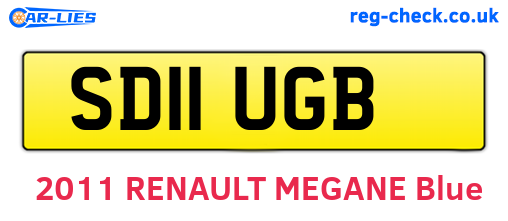SD11UGB are the vehicle registration plates.