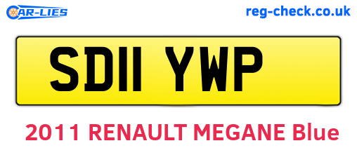 SD11YWP are the vehicle registration plates.
