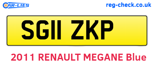 SG11ZKP are the vehicle registration plates.