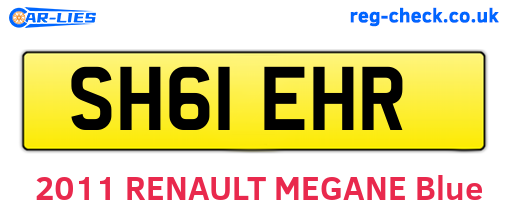 SH61EHR are the vehicle registration plates.