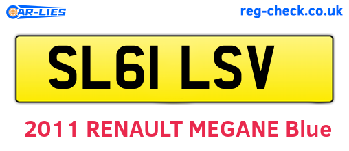 SL61LSV are the vehicle registration plates.