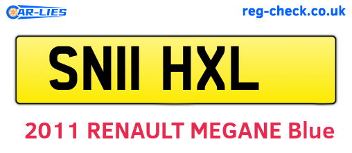 SN11HXL are the vehicle registration plates.
