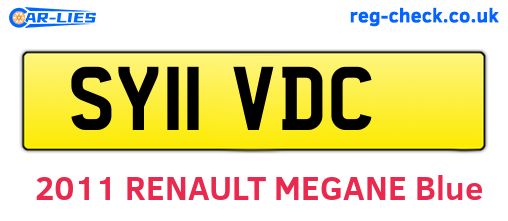 SY11VDC are the vehicle registration plates.