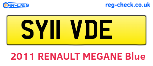 SY11VDE are the vehicle registration plates.