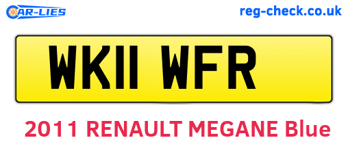 WK11WFR are the vehicle registration plates.