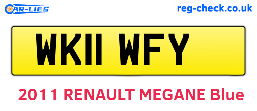 WK11WFY are the vehicle registration plates.