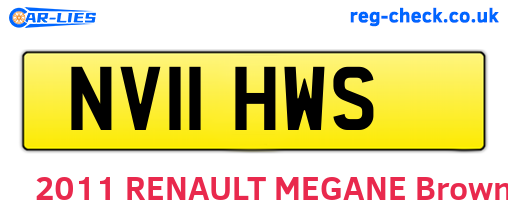 NV11HWS are the vehicle registration plates.