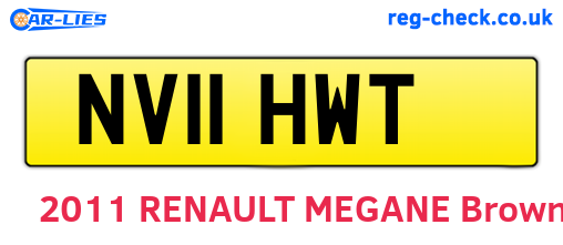 NV11HWT are the vehicle registration plates.