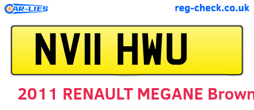 NV11HWU are the vehicle registration plates.