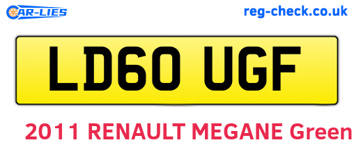LD60UGF are the vehicle registration plates.