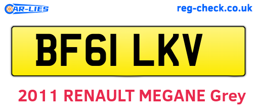 BF61LKV are the vehicle registration plates.