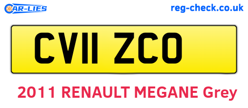 CV11ZCO are the vehicle registration plates.