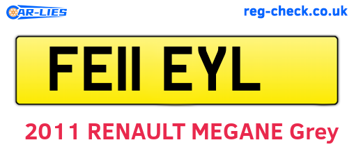 FE11EYL are the vehicle registration plates.