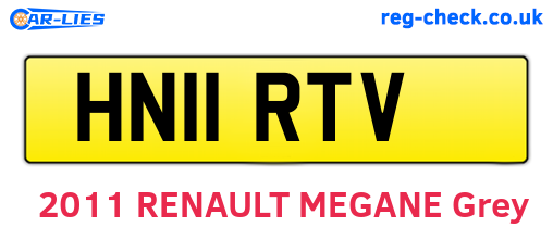 HN11RTV are the vehicle registration plates.
