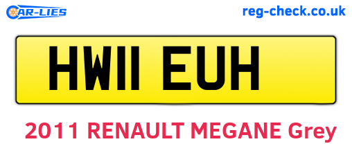HW11EUH are the vehicle registration plates.