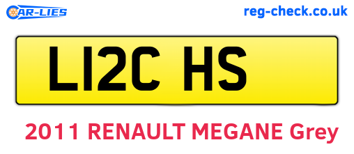 L12CHS are the vehicle registration plates.